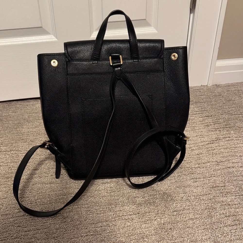 Michael Kors Black Backpack with Gold Accents - Picture 2 of 5